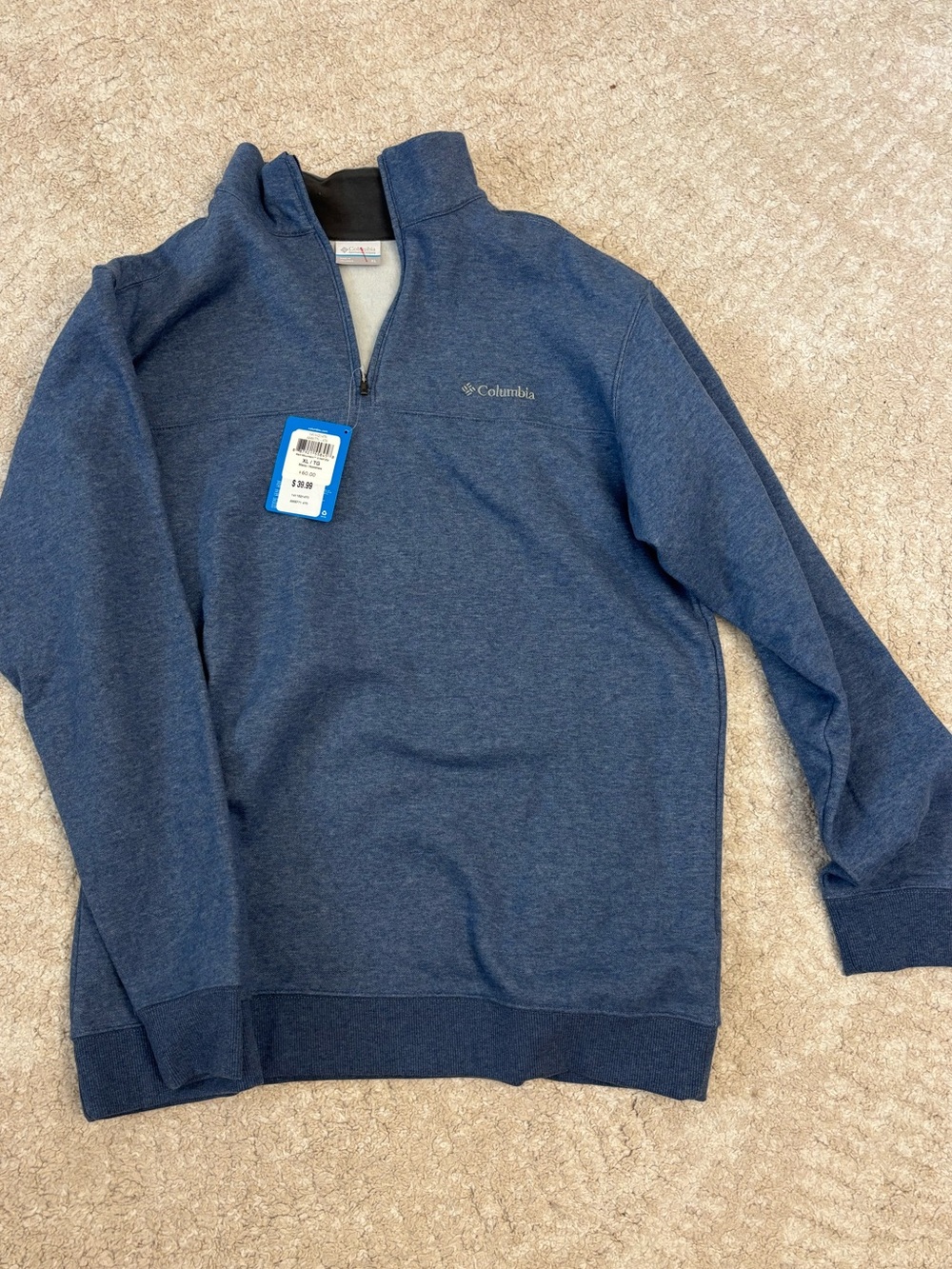 Columbia Men's Navy Half-Zip Pullover Sweatshirt